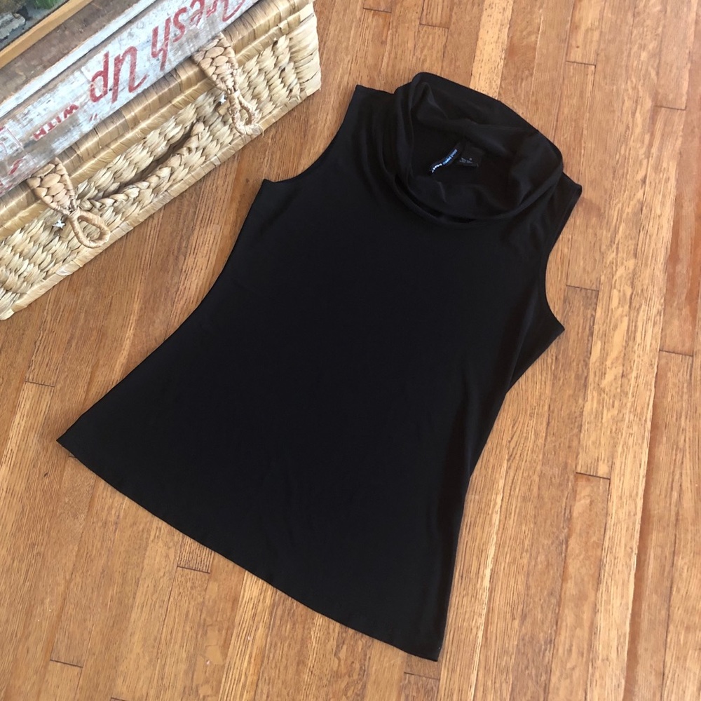 Saint Tropez West black cowl neck sleeveless top